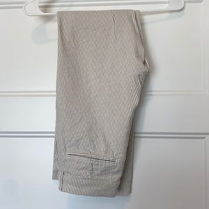 Tan and White Stripe Pants Sz 4